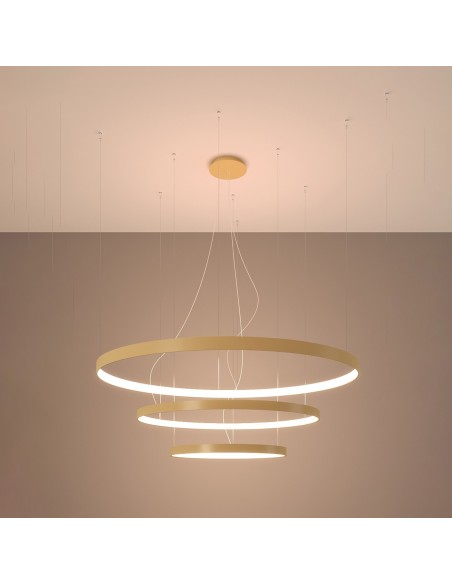 Lámpara RIO 3 55/78/110 dorada LED 3000K