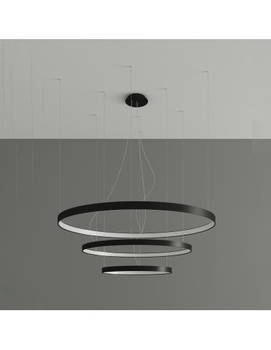 Lámpara RIO 3 55/78/110 LED negro 4000K