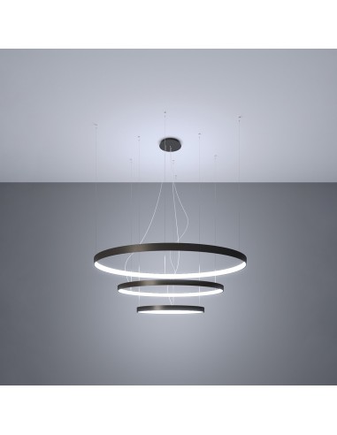 Lámpara RIO 3 55/78/110 LED negro 4000K