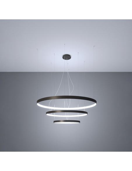 Lámpara RIO 3 55/78/110 LED negro 4000K