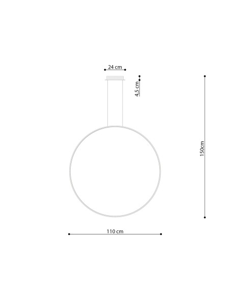 Lámpara colgante RIO 110 golden LED 3000K