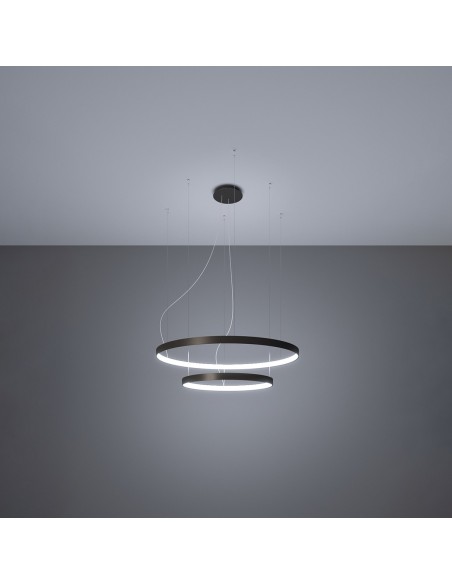 Araña RIO 2 55/78 negro LED 4000K