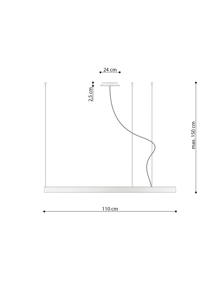 Lámpara RIO 110 dorada LED 3000K