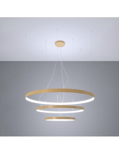 Lámpara RIO 3 55/78/110 dorada LED 4000K