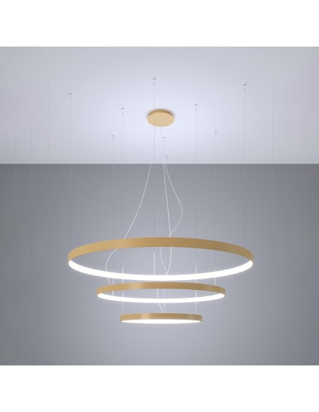Lámpara RIO 3 55/78/110 dorada LED 4000K