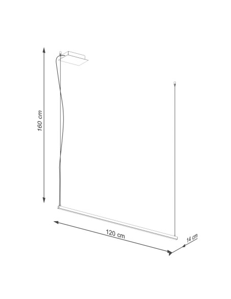 Lámpara colgante STRANG 120 LED 3000K