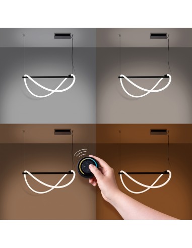 Lámpara colgante GALAKSE 84 negro LED 2700-6500K