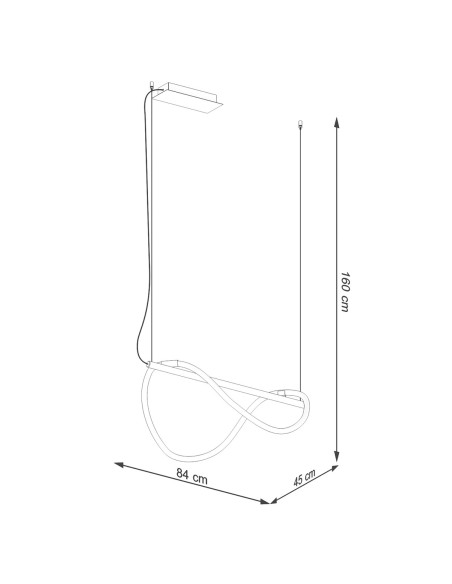 Lámpara colgante GALAKSE 84 negro LED 2700-6500K