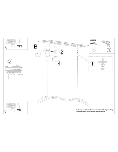 Lámpara colgante GALAKSE 148 negro LED 2700-6500K