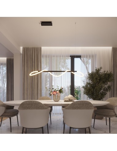 Lámpara colgante GALAKSE 148 negro LED 2700-6500K