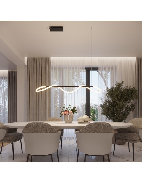 Lámpara colgante GALAKSE 148 negro LED 2700-6500K