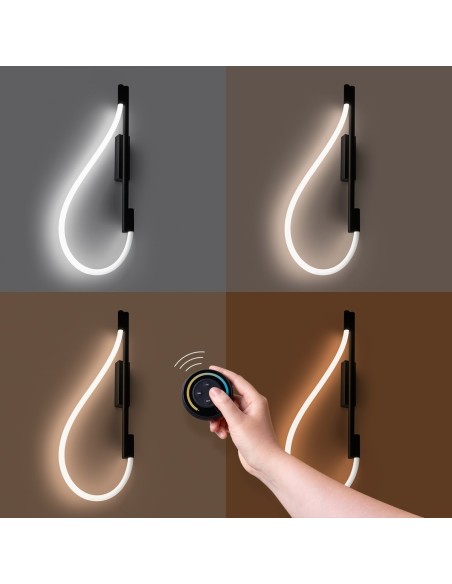 Aplique GALAKSE negro LED 2700-6500K