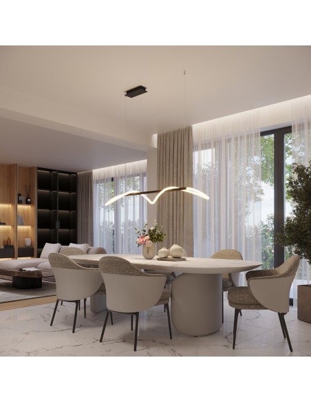 Aplique GALAKSE negro LED 2700-6500K