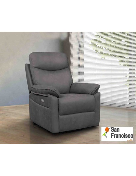 Butaca relax tapizada en Artemisa Mouse, en Stock