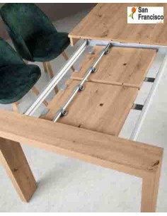 Mesa de comedor con 2 extensibles 130x90cm abierta 40cm + 40cm 2