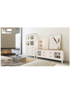 Mueble de salón de 260cm, madera Natural con el mejor diseño 2