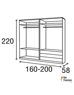 Armario puertas correderas de 160cm 2