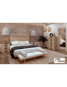 Dormitorio matrimonio completo color Roble