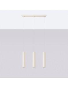 Lámpara colgante LAGOS 3L beige 2