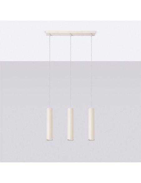 Lámpara colgante LAGOS 3L beige