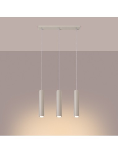 Lámpara colgante LAGOS 3L beige
