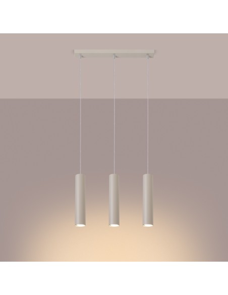 Lámpara colgante LAGOS 3L beige