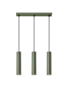 Lámpara colgante LAGOS 3L verde oliva