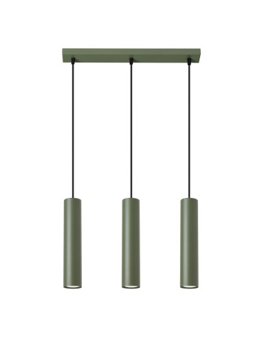 Lámpara colgante LAGOS 3L verde oliva