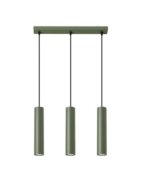 Lámpara colgante LAGOS 3L verde oliva