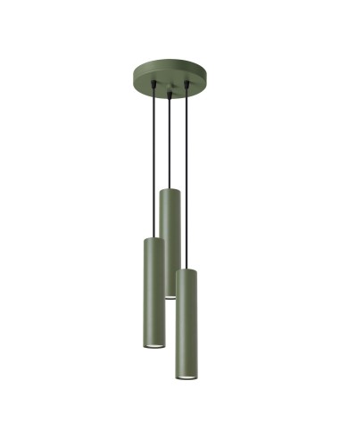 Lámpara colgante LAGOS 3P verde oliva