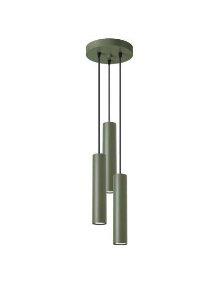 Lámpara colgante LAGOS 3P verde oliva