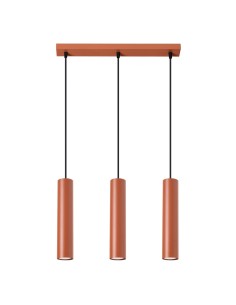 Lámpara colgante LAGOS 3L rojo ocre