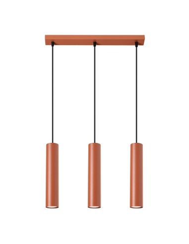 Lámpara colgante LAGOS 3L rojo ocre