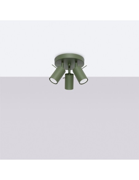 Plafón RING 3P verde oliva