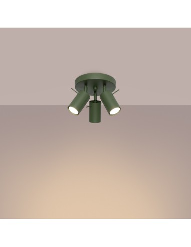 Plafón RING 3P verde oliva