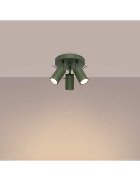 Plafón RING 3P verde oliva