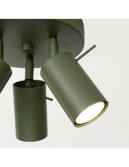 Plafón RING 3P verde oliva