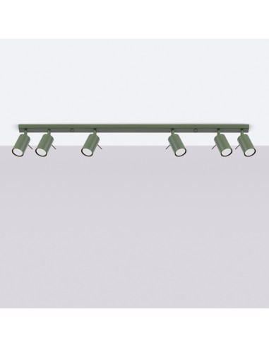 Lámpara de techo RING 6L verde oliva