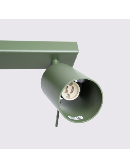 Lámpara de techo RING 6L verde oliva