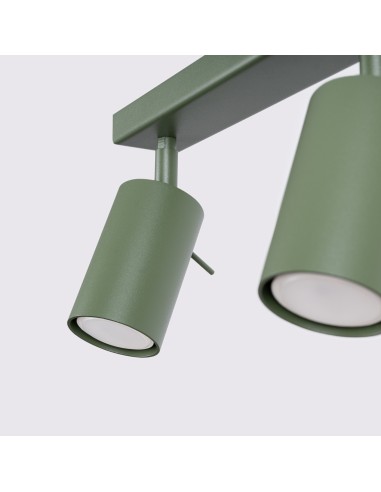 Lámpara de techo RING 6L verde oliva