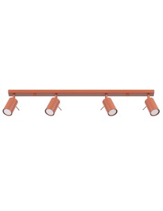 Plafón RING 4L rojo ocre