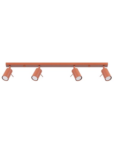 Plafón RING 4L rojo ocre