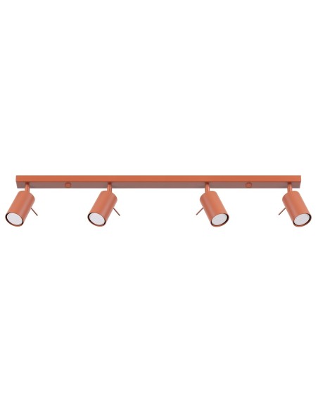Plafón RING 4L rojo ocre