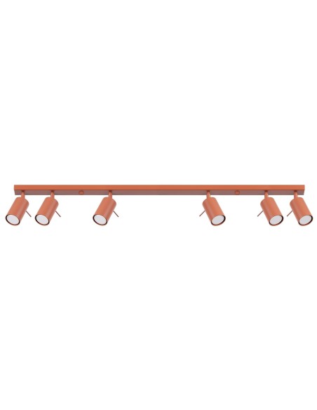 Plafón RING 6L rojo ocre
