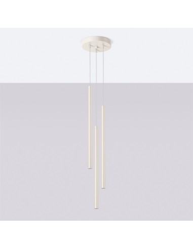 Lámpara colgante PASTELO 3P beige