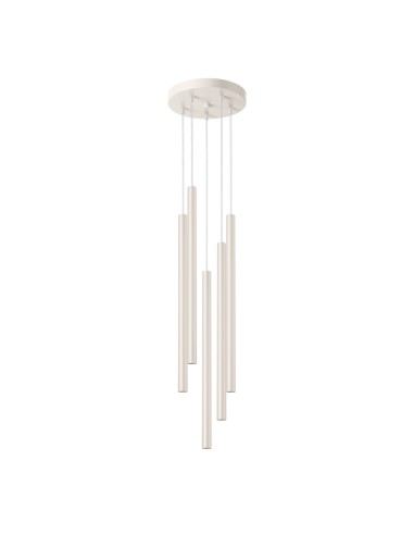 Lámpara colgante PASTELO 5P beige