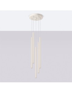 Lámpara colgante PASTELO 5P beige 2