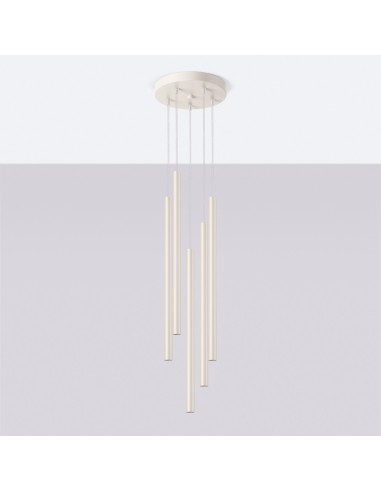 Lámpara colgante PASTELO 5P beige