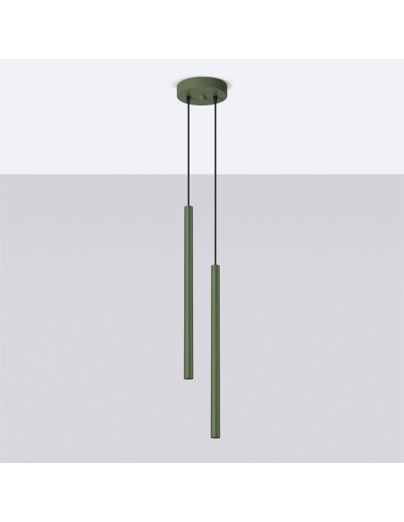 Lámpara colgante PASTELO 2 verde oliva