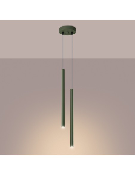 Lámpara colgante PASTELO 2 verde oliva